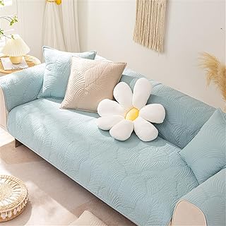 バナナの葉ソファパッド ソファーカバー マルチカバー 70x70cm1人掛け 2人掛け 3人掛け4人掛け 肘付き 肘なし純綿 肌触り良い洗える ソファーシーツ ペット対策 北欧長座布団 ソファ保護カバー ソファーマット滑り止め ソファーシート 多機能 抗菌防臭 通気 四季通用水色