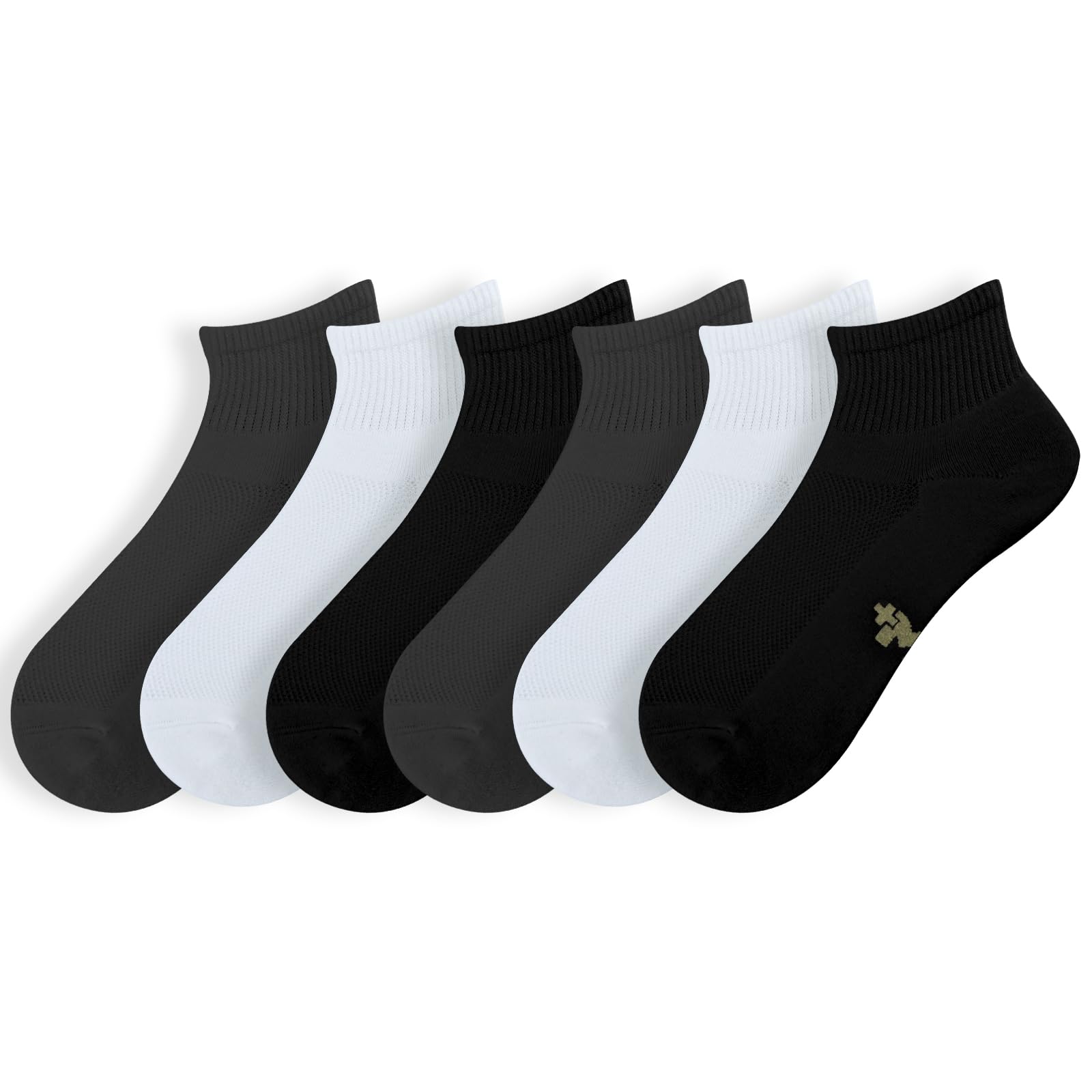 +MD Bamboo Viscose Ankle Socks for Women and Men, Smell Control Breathable Cushioned Sole Casual 6 Pairs