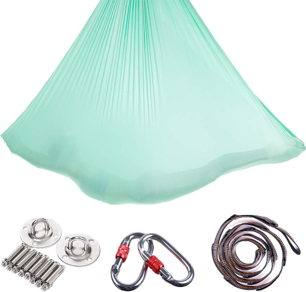 5ｍ×2.8ｍ エアリアルヨガ専用 ハンモック フルセット 空中ヨガ ハンモック エクササイズ フィットネス