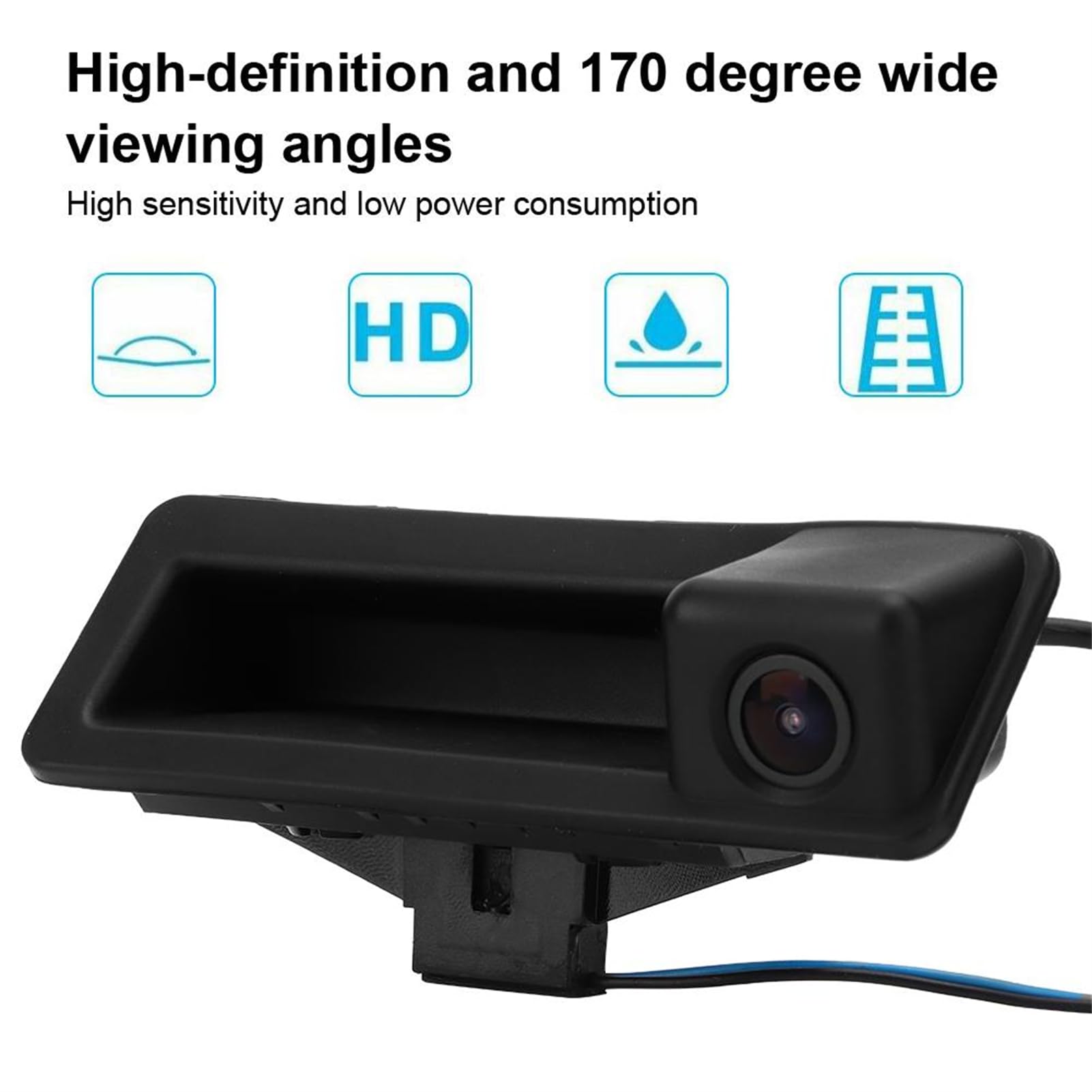 Cámara Trasera Marcha Atrás DC12V IP66 Mini Maletero del Coche manija Vista Posterior de Marcha atrás 170 Grados apropiado de la cámara for la Serie 3 E90 E91 E92 E93