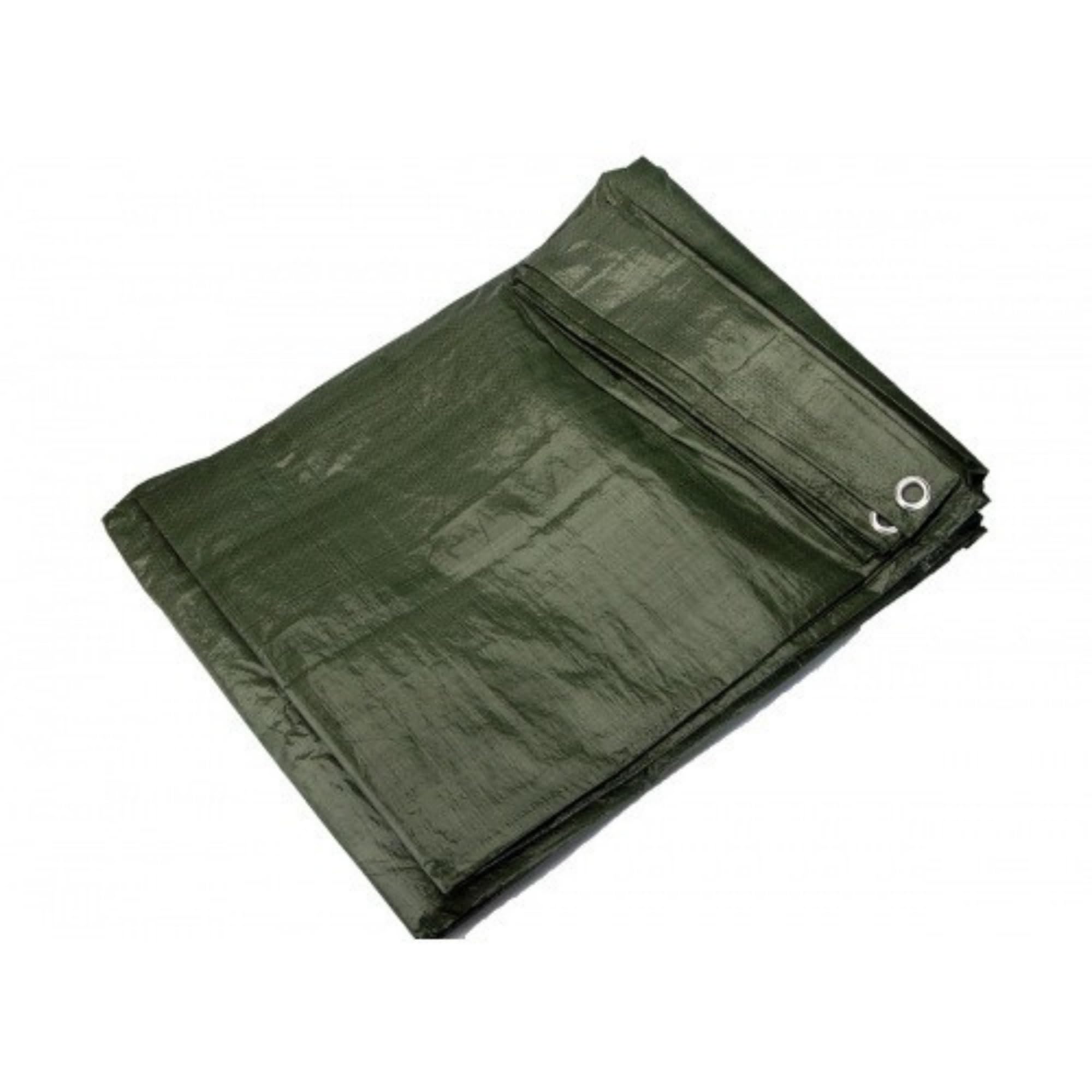 ToolSpace Tarpaulin 4mx5m | Verde | 90g/m2 | Lona de protección Barcos de Madera con Ojales | Lona de protección Verde