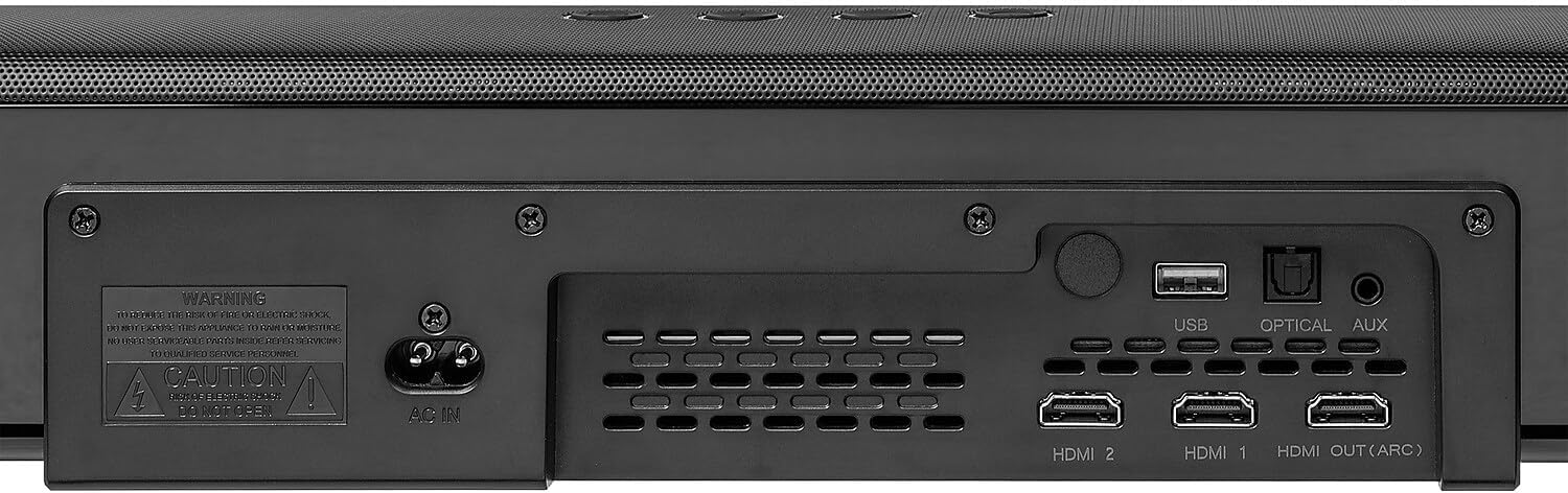 JVC TH-S560B Sound Bar Rear Panel with Ports