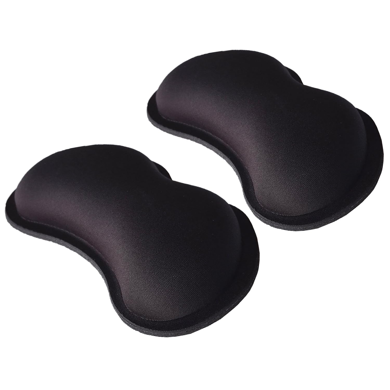 Carpal Tunnel Ergonomic Small Portable Gaming Office Computer Gel Wrist Rest for Mouse Black Pack of 2