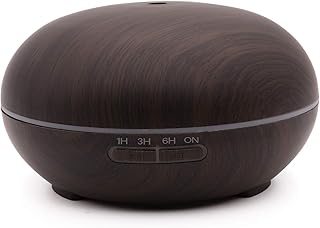 Humidificateur Diffuseur d'Huiles Essentiell Diffuseur d'huile Essentielle for l'aromathérapie 300 ML Humidificateur de Brouillard Frais avec 7 Couleurs s'allume automatiquement sans Eau for la Salle