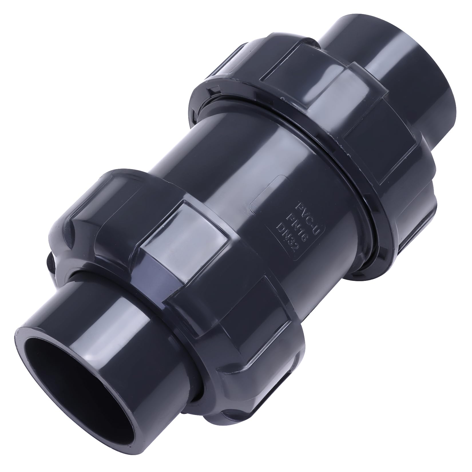 Válvula de retención de bola con puerto completo de 1-1/4 pulgadas UPVC y sellos EPDM