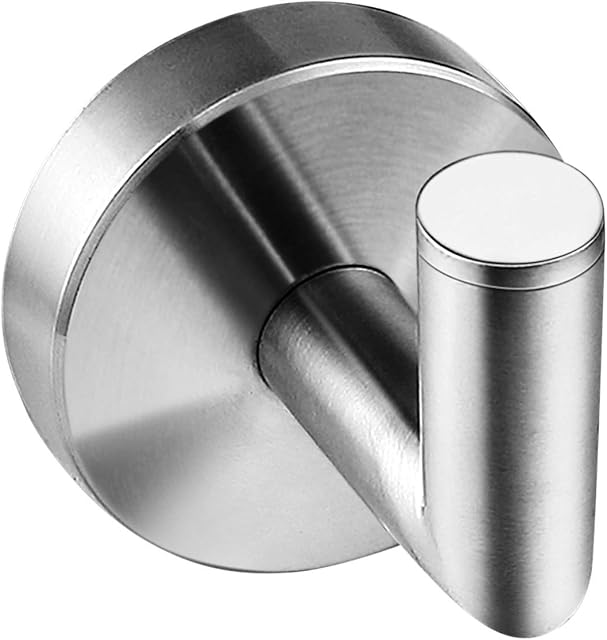 Ambrosya® | Exclusive Towel Rail Made of Stainless Steel | Bathroom Dishcloth Hook Holder Bracket Towel Hook Rack Coat Hooks (Stainless Steel (Brushed))