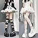 NOIAFZY 6Pcs Fashion Stretchy Cross Bandage Style Thigh High Stockings Ultra-Flattering Over the Knee Socks for Women