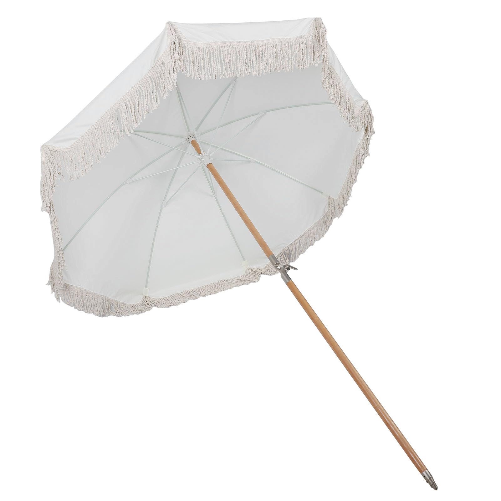 Dilwe Parasol Ogrodowy, Duży, Odporny na Promieniowanie UV, z Frędzlami, Stylowy Wygląd, do Basenu Przydomowego, na Tarasie Ogrodowym, 215 X 180 Cm