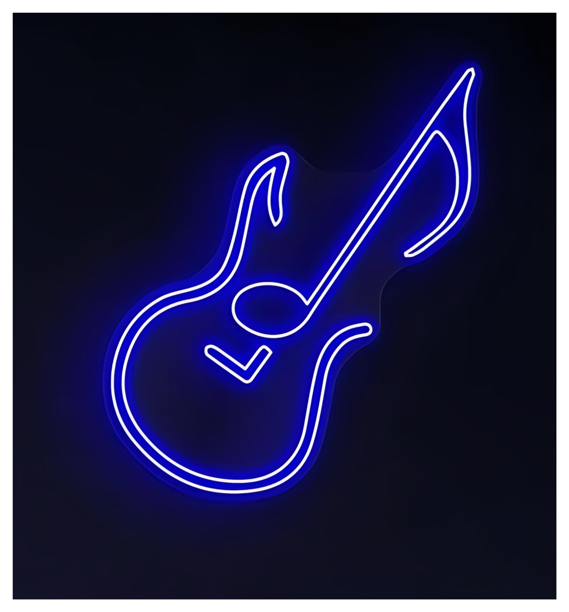 Shouxi D Sign Lamp Guitar Neon Sign For J Room Bedroom Wall Ecor Night Lights Music Studio Home Bar Pub Ecoration(,50Cm)