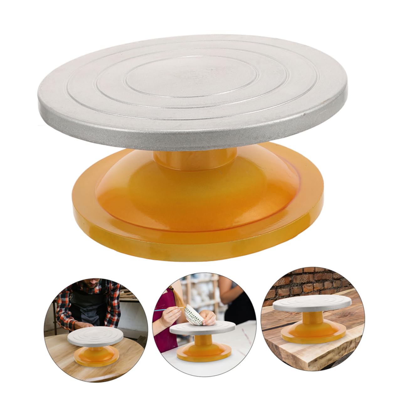 2stücke Drehbare Tortenplatte Stabiler Tortenteller Mit Rutschfester Basis Für Kreatives Dekorieren Kuchen Und -projekte Perfektes Backzubehör Für Hobbybäcker Und