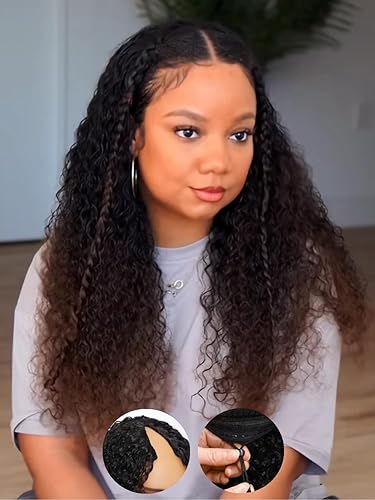 Miniatura 9 de Julia Hair Bye Bye Knots - Peluca de flequillo para cortina, sin pegamento, esponjosa, natural, suelta, precortada, 7 x 5, HD, encaje frontal,