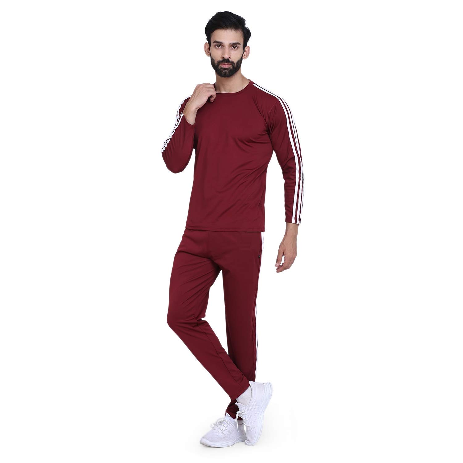 TAANI FAB CREATIONS 4 Way Lycra Red TrackSuit For Men and Boys