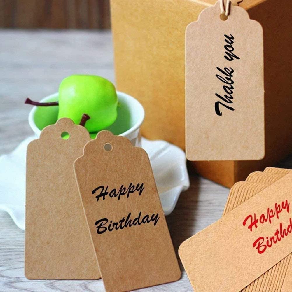 Amazon.co.jp: 200枚 長方形 4.3 x 9.2cm 値札 紐付き タグ