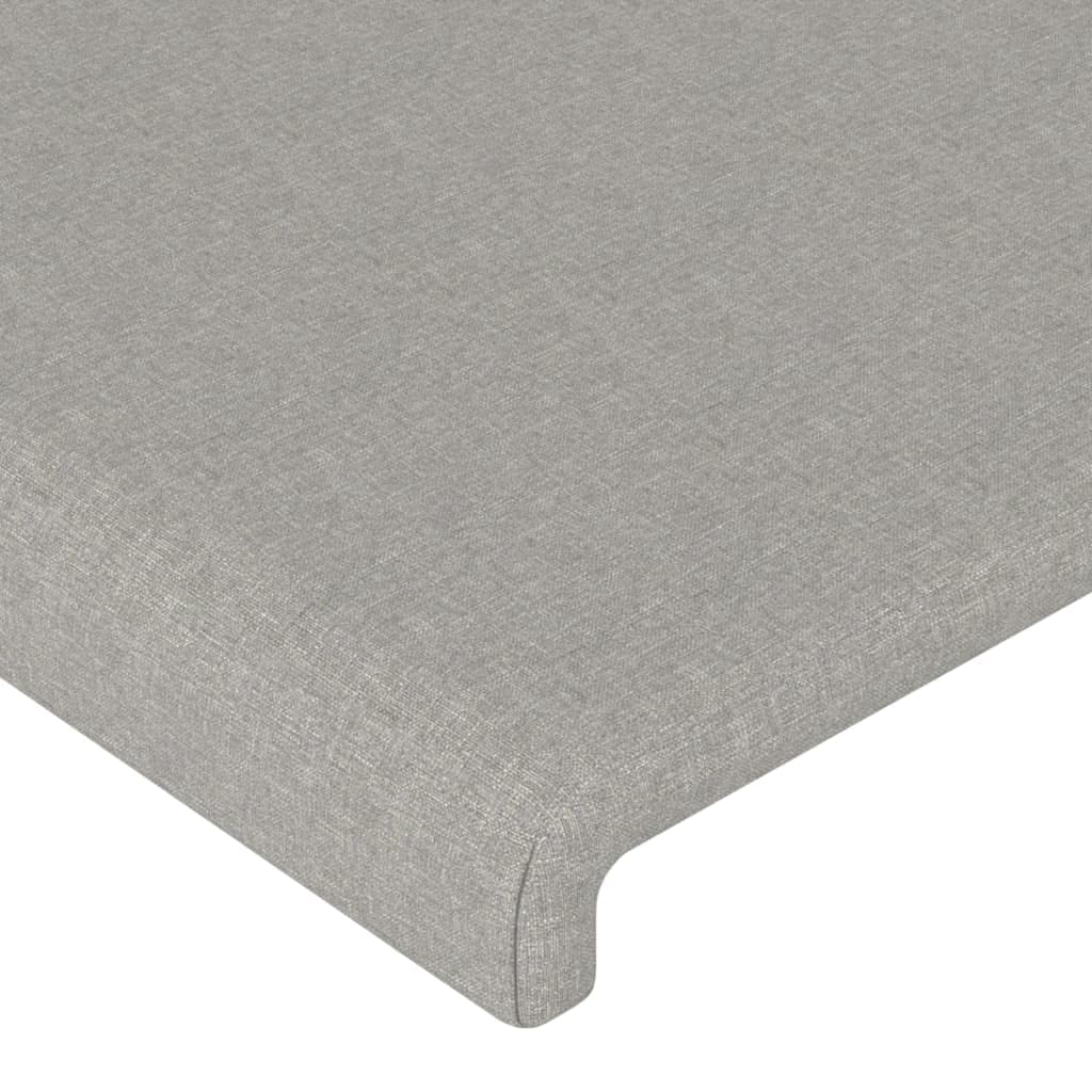 vidaXL Kopfteil, Bettkopfteil mit Holzbeinen, Höhenverstellbar Polsterkopfteil für Bett, Betthaupt Bettzubehör Schlafzimmer, Hellgrau 160x5x78/88 cm Stoff