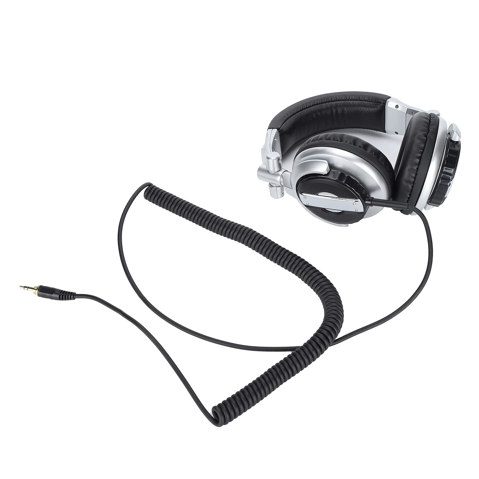 Zunate Casque de Jeu, Son Surround HiFi, Coussinets d'oreille en Mousse à Mémoire, Casque de Moniteur de Studio Filaire Pliable Compatible avec PC, pour, Enregistrement en Salle VR (Argent)