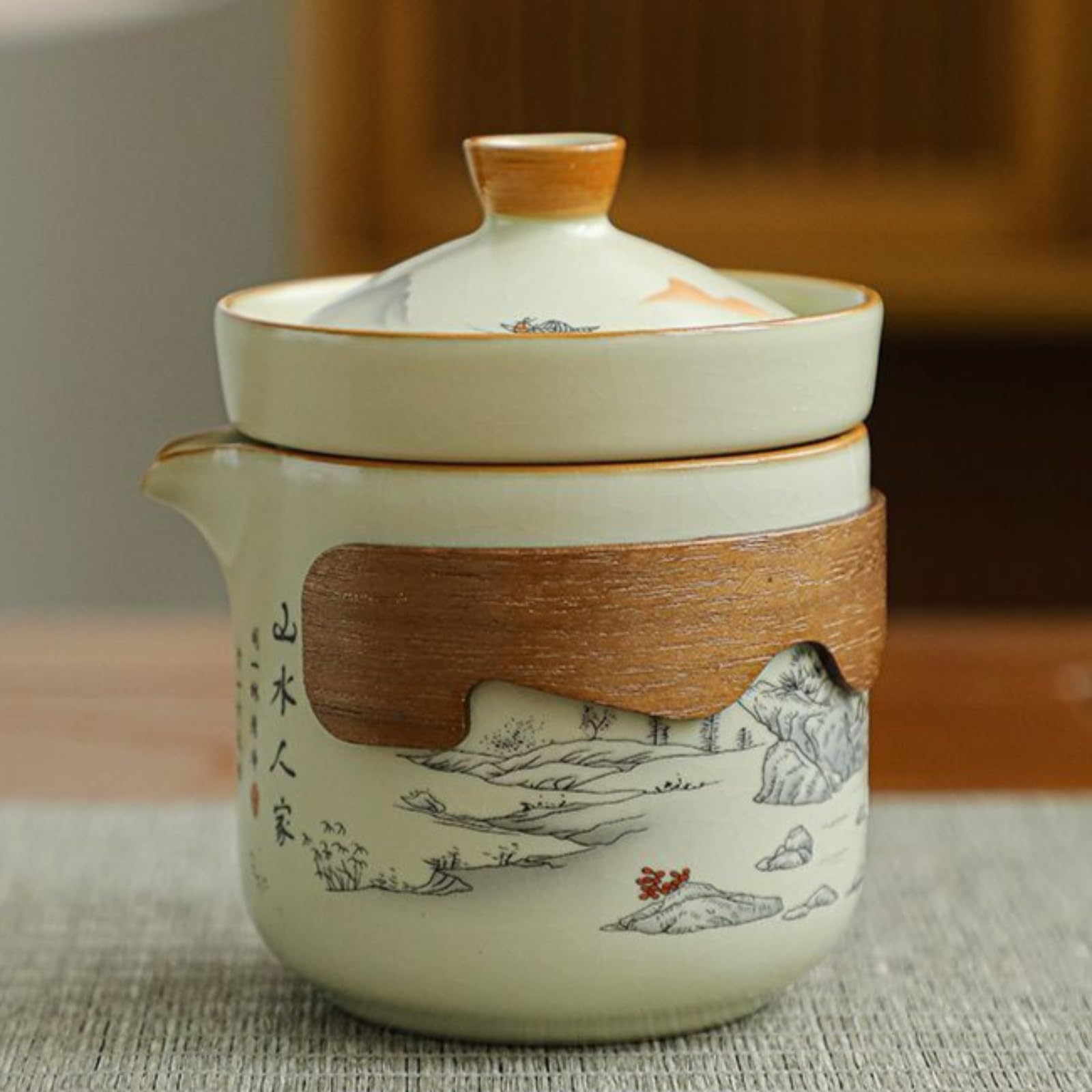 Juego de té de porcelana fina de 200 ml con taza e infusor de cerámica