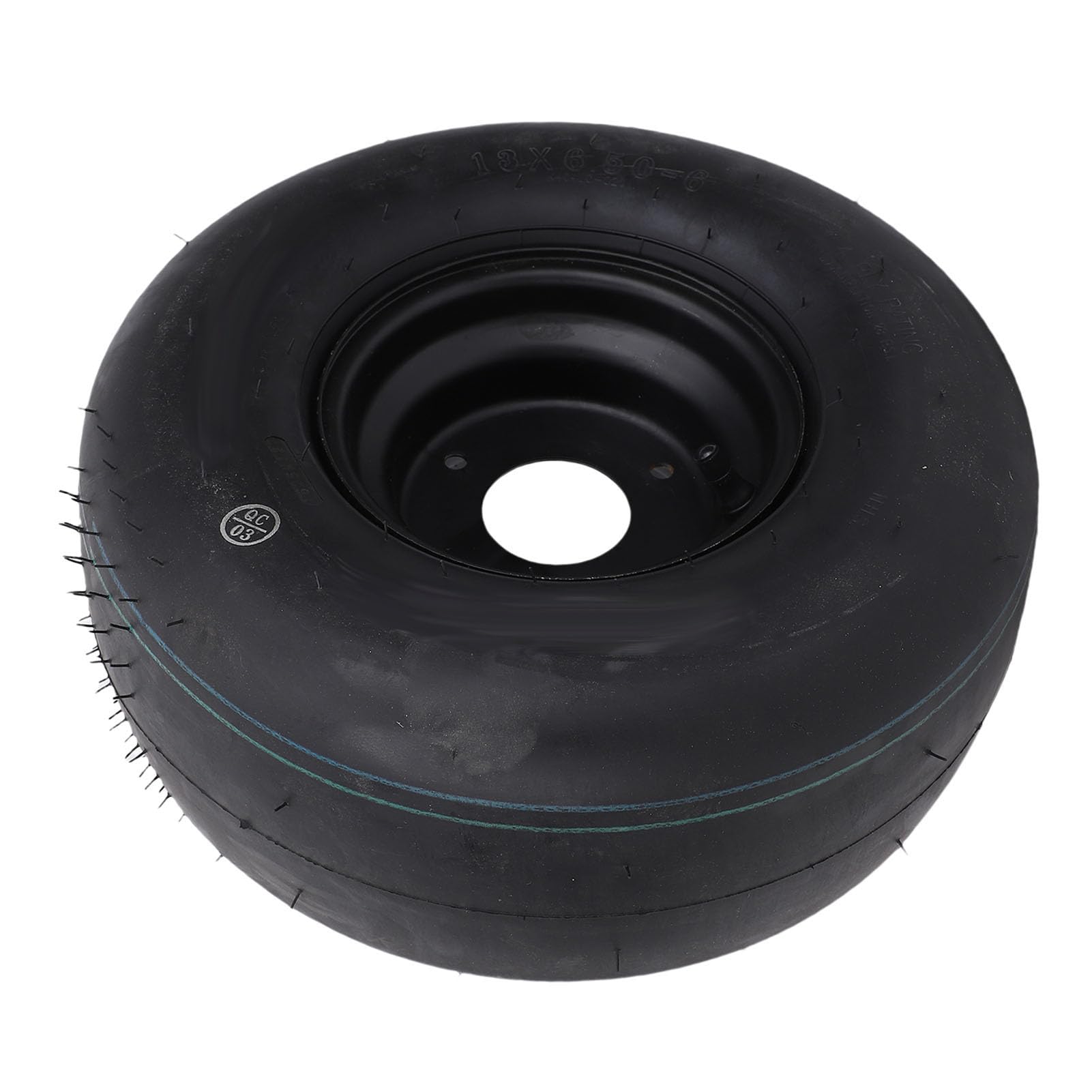 Tbest Rueda de Neumático 13x6 50 6 a Prueba de Pinchazos sin Cámara con Llanta Resistente para Todo Terreno para Tractor de Jardín Cortacésped ATV UTV Quad Go Kart Cart Negro