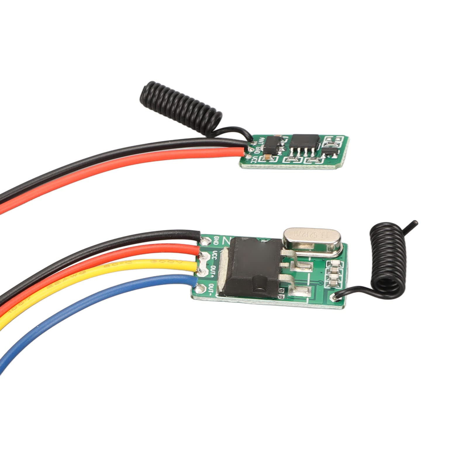 Jectse Commutateur de Télécommande RF 433 MHz, Récepteur DC6 V 36 V, émetteur DC5 V 24 V, Module Superhétérodyne PCB Miniature avec Haute sensibilité, pour Murs, Sols, Portes, Maison