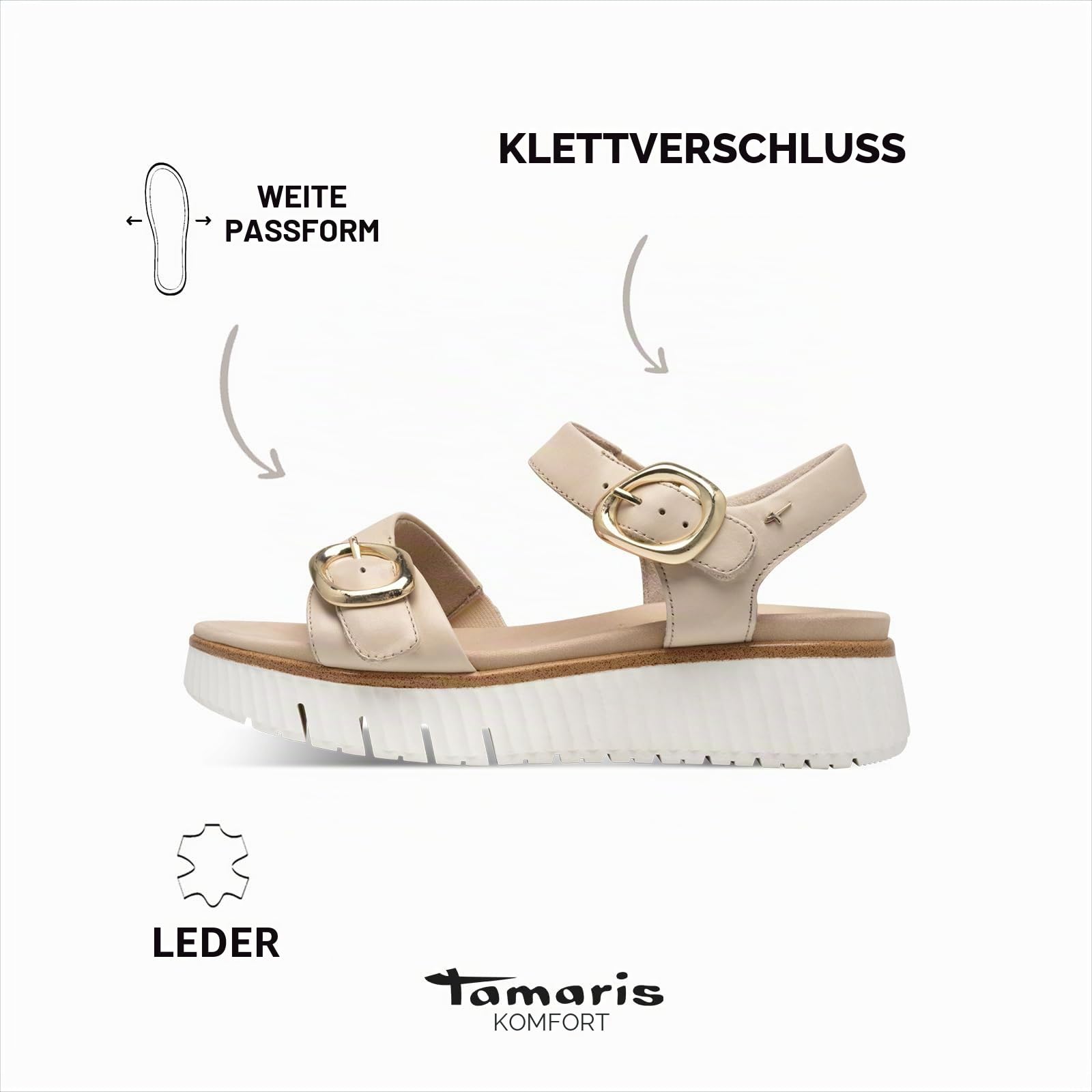 Tamaris Wide FIT Sandale 8-88721-44 H-Weite