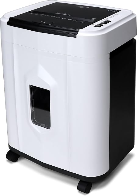 Aurora AU120MB 120-Sheet Déchiqueteuse de papier Micro-Cut haute sécurité pour alimentation automatique / 30 Procès-verbal (blanc/noir)