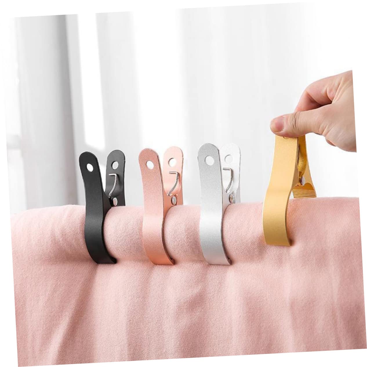 Garneck 3 Set Di Mollette Per Trapunte Spesse Mollette Fisse Per Coperte Antivento Per Bucato Per Asciugatura Calzini Grucce Robuste 2 Pezzi * 3