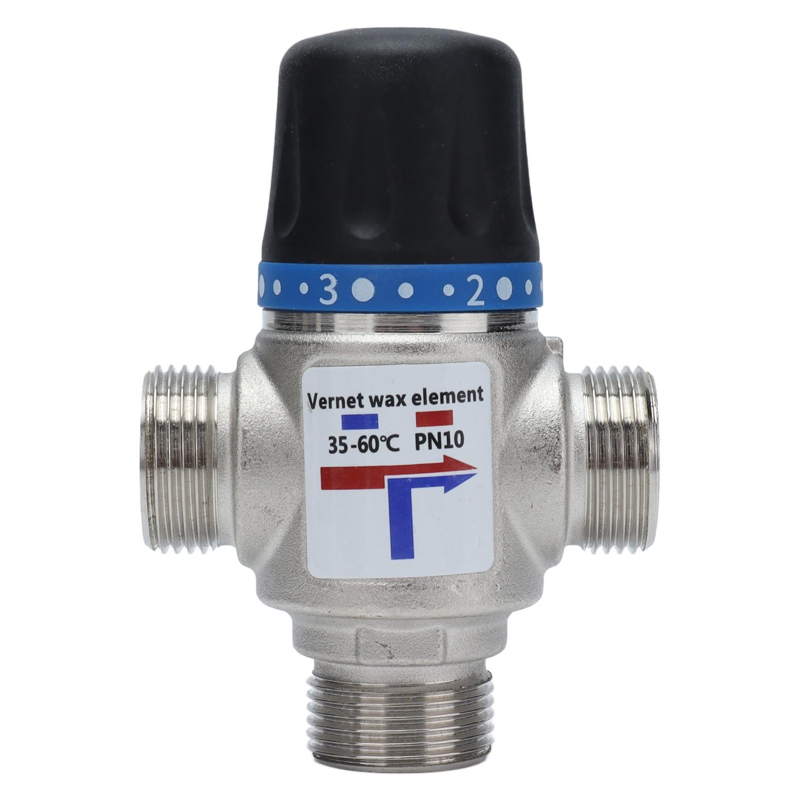 Valvola miscelatrice termostatica Mavaol G3/4 pollici, controllo automatico della temperatura, prevenzione ustioni, flusso elevato, ottone e ABS