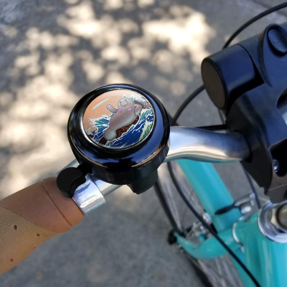 GRAPHICS & MORE Waving Manatee Mermaid On Rocks and Waves Funny Bicycle Handlebar Bike Bell