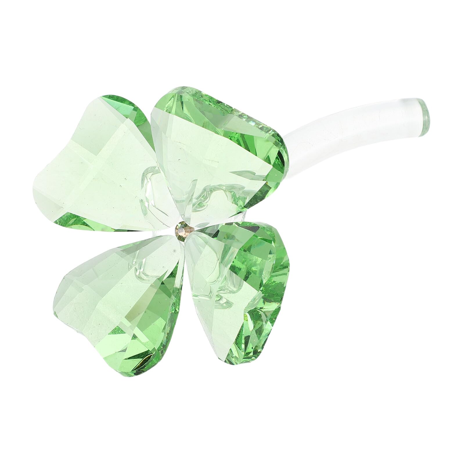 Ipetboom Kleeblatt-taschenanhänger aus Kristall Kleiner Glücksbringer Blumenfigur für Schreibtisch Vierblättrige Figuren als Dekoration für Zuhause oder Büro