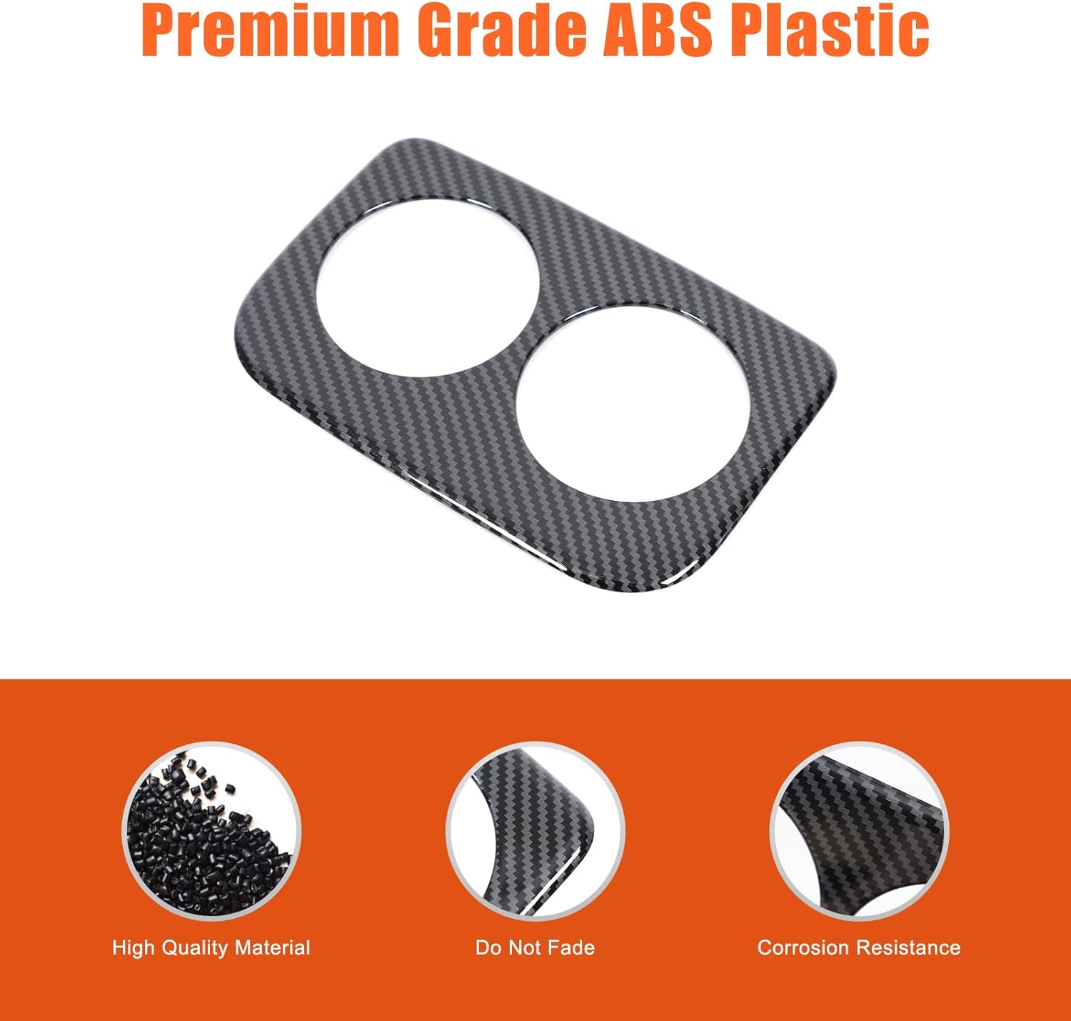 PIUGILH Rear Cup Holder Panel Cover Compatible with Subaru Forester 2025 2026 Accessories, Carbon Fiber Center Console Cup Holder Cover Trim