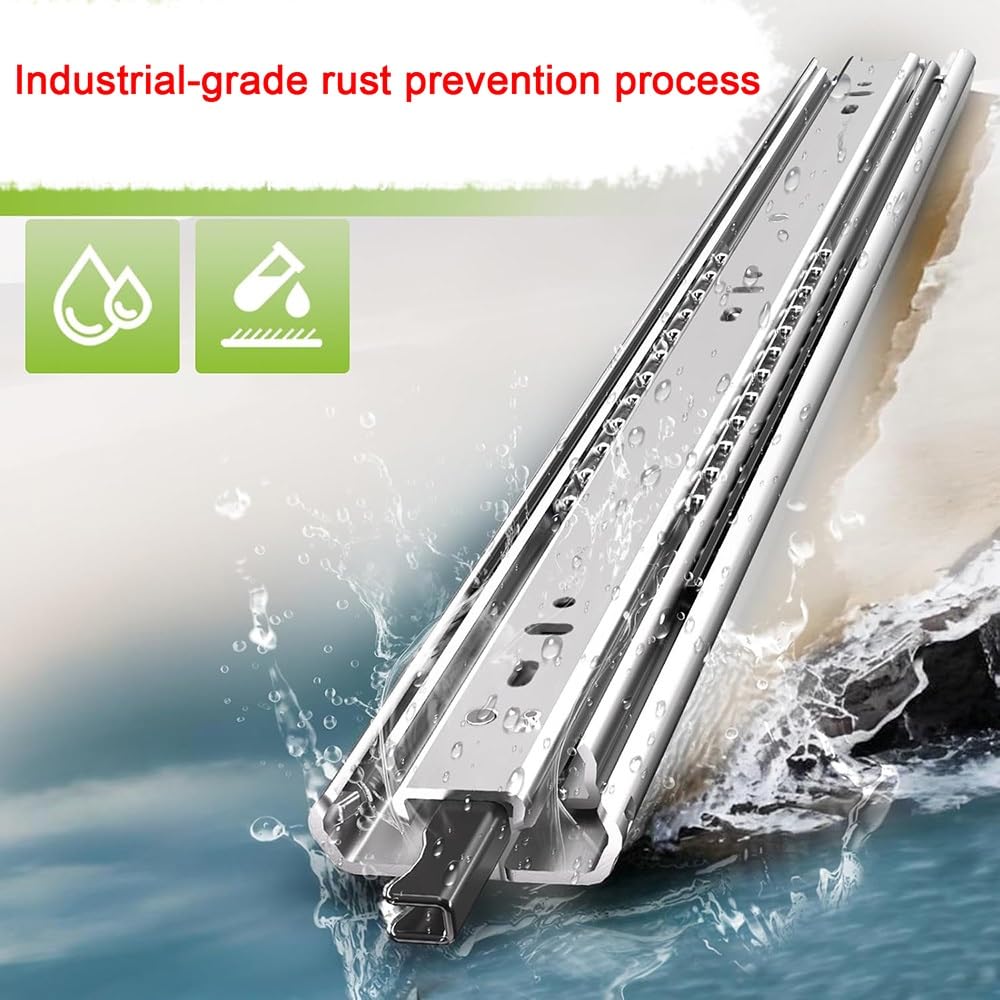 Heavy Duty Cassetti Runners, Guide for cassetti a estrazione totale a montaggio laterale con serratura for da 10-40 pollici(400mm/16in)