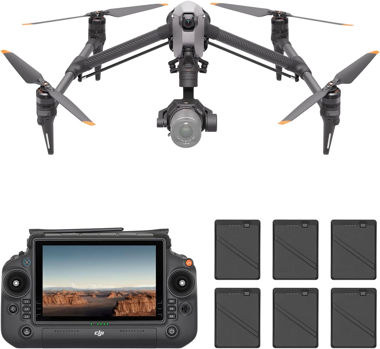 Inspire 3 Standard Bundle, ProRes 8K RAW/CDNG Full Screen, 1/1.8 Inch Ultra Wide Angle Night FPV Camera, Dual Frame Setups, O3 Pro Video Transmission