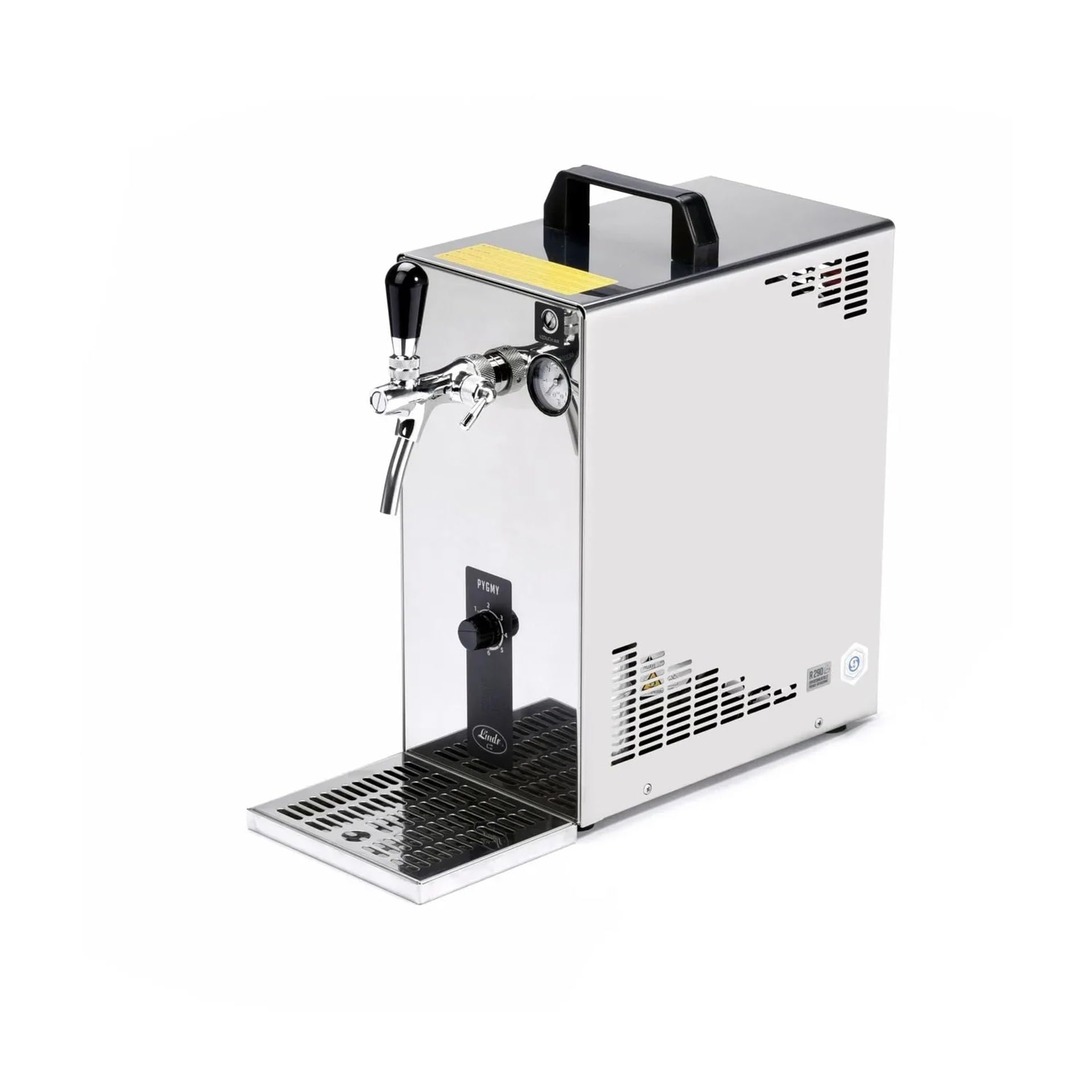 Dispensador de Cerveza PYGMY 30 / K Profi con Bomba de Membrana y Reductor de presión Integrado, 1 línea, 35 L/h, Carcasa de Acero Inoxidable