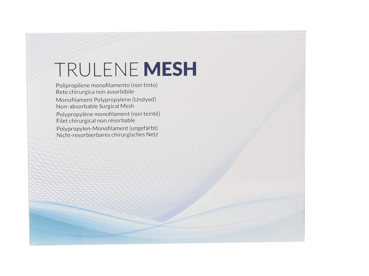TRULENE MESH, Red quirúrgica estéril, no absorbible, de polipropileno monofilamento, tamaños 15 x 15 cm, paquete de 3