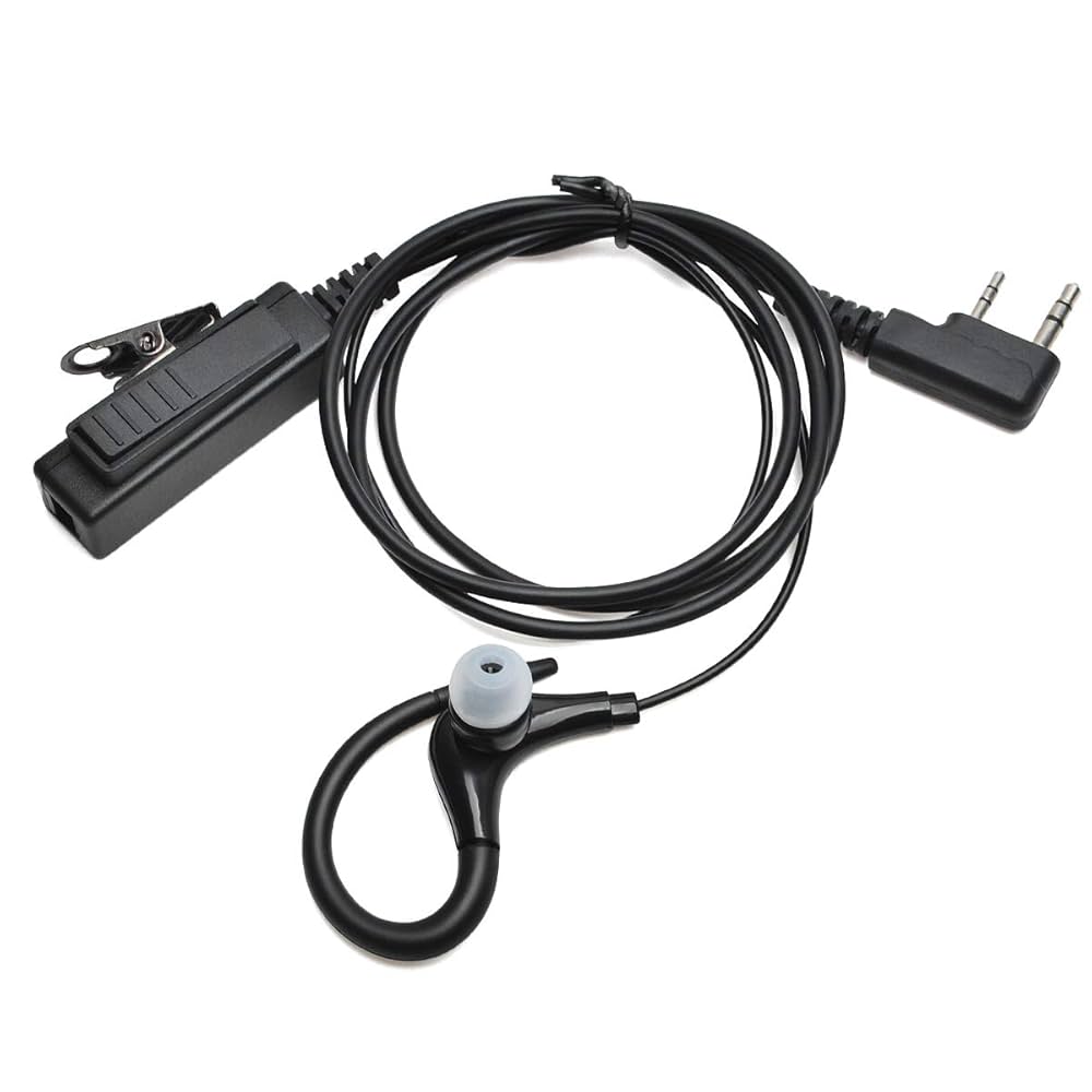 G-Shape Earpiece With Inline PTT And Microphone | UK