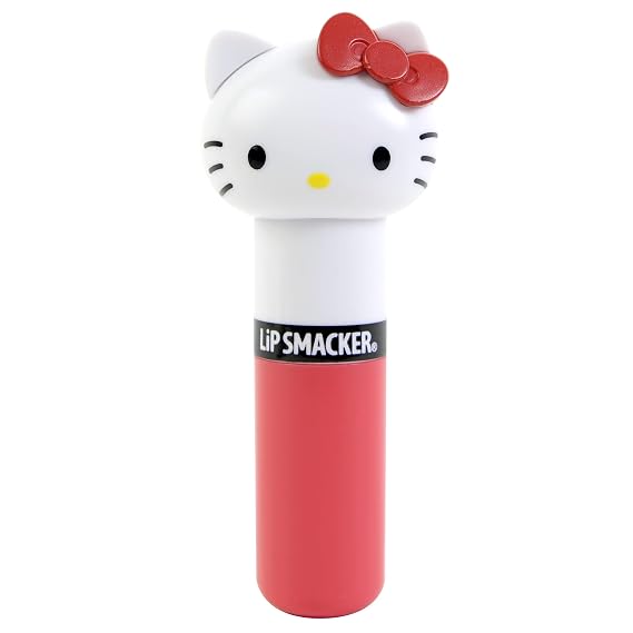 Lip Smacker Hello Kitty Cheerful Cherry & Ice Cream Lip Balms - Sanrio Collection, Flavored Moisturizing Lippy Pals