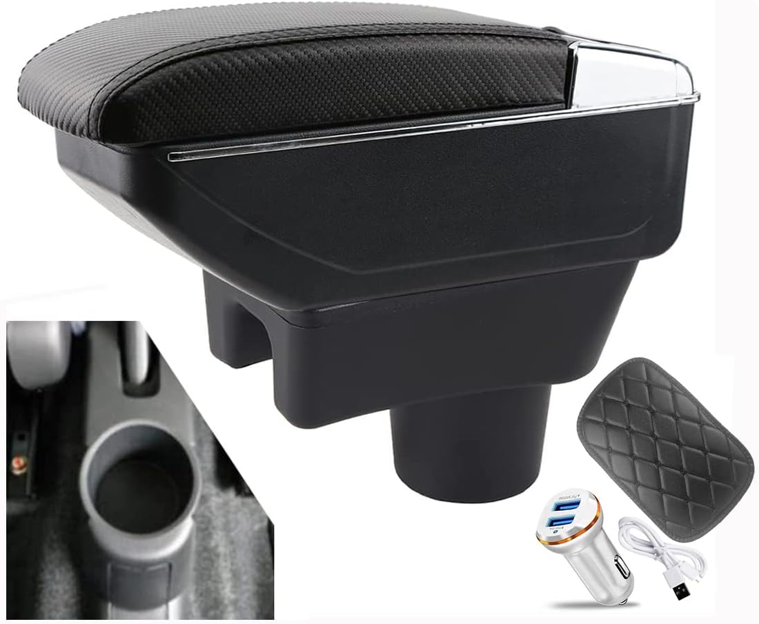 KAERGK Auto Armlehne Für Renault Captur 2018-2022 | Mit Doppel-Stauraum & Getränkehalter