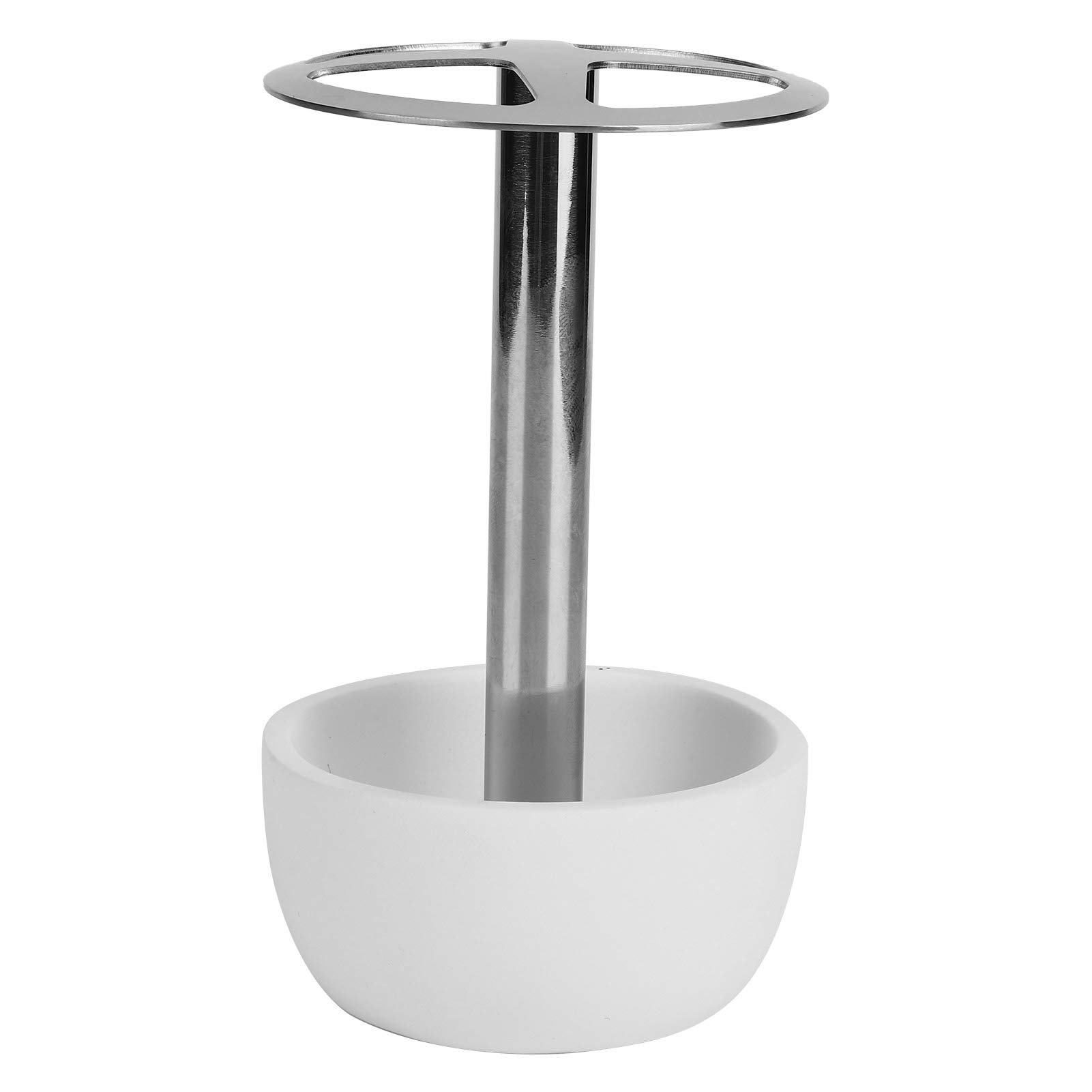 Cocoarm Portaspazzolino Portaspazzolino in Acciaio Inossidabile 304 Senza Perforatore con 4 Fessure Design del Flusso d'Aria Base in Resina 12 X 7 Cm per Lavandino del Bagno Dormitorio Camera degli
