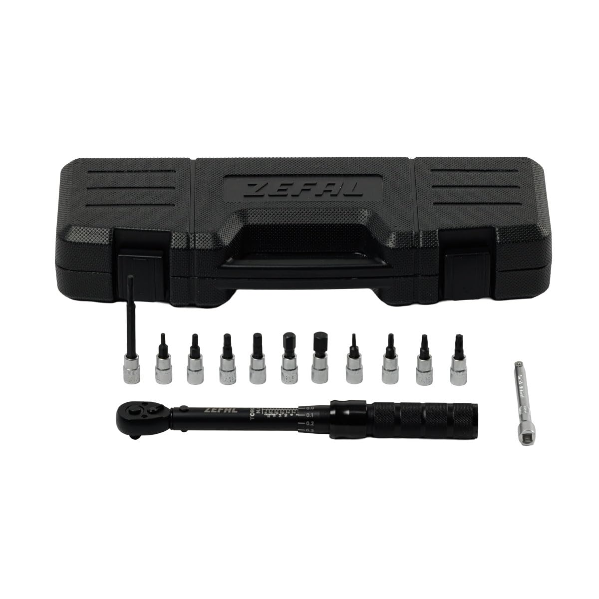 ZEFAL Z Torque Wrench – Llave Dinamométrica para Bicicleta con Ajuste de 0,1 Nm – Compatible con Piezas de Carbono – Kit de Mantenimiento con Puntas Hex y Torx Completas