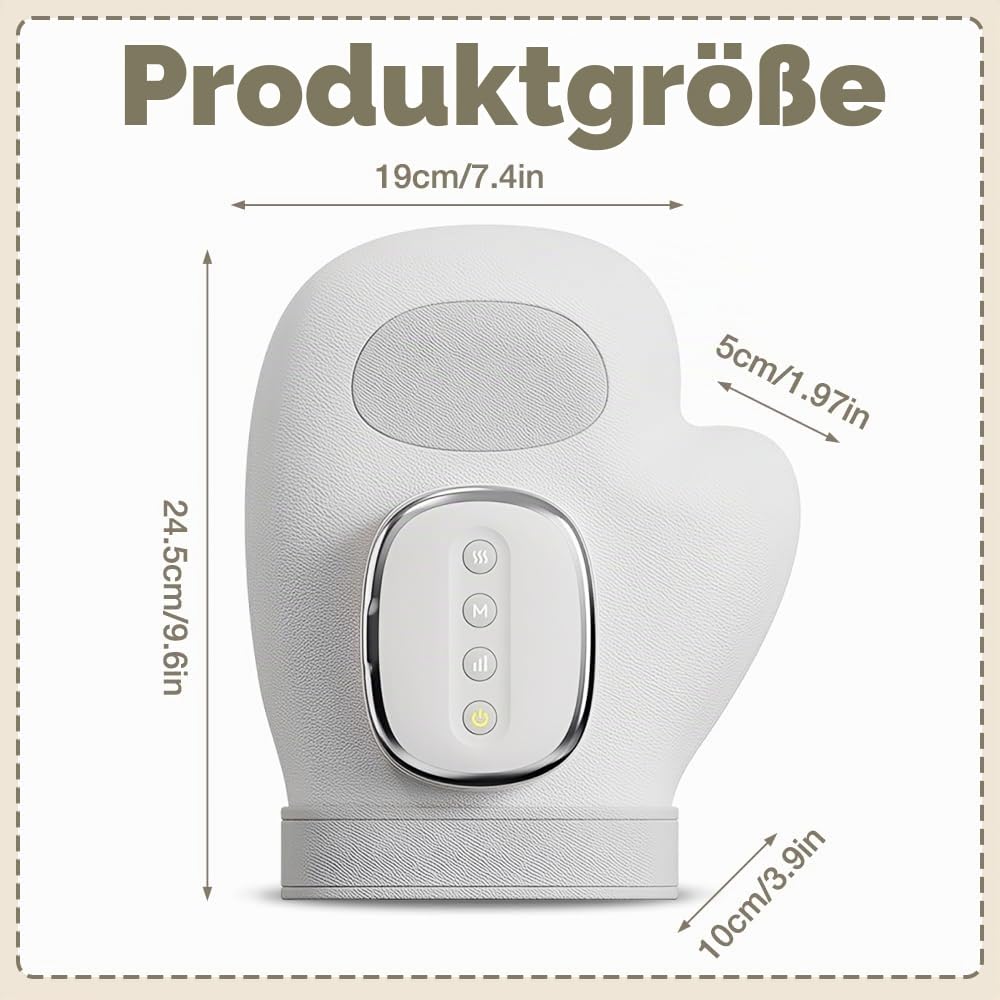 Handmassagegerät, NAVESO Intelligenter Hand Massagegerät mit Wärmekompression, Tragbare Elektrische Handmassage mit 3 Mode Geschenke für Frauen und Männer