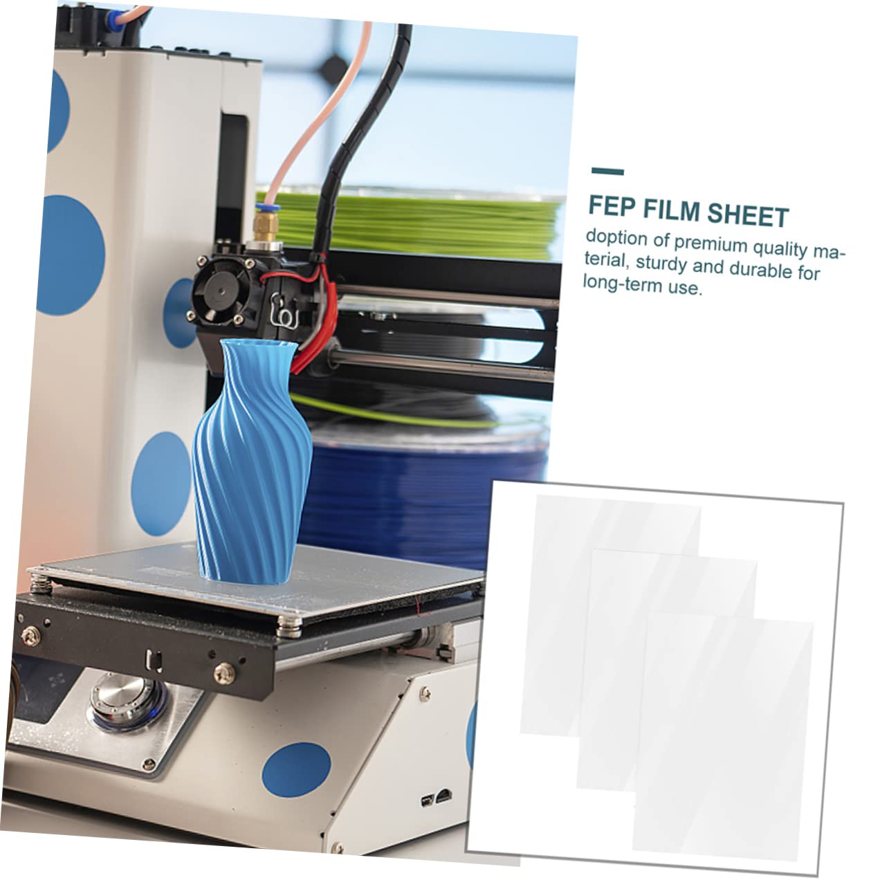 Mobestech 18 Hojas Película De Impresión 3d Suministros Para Impresoras 3d Película De Alta Transmitancia Película De Liberación De Impresión Fep Película De Alta Permeabilidad Impresora 3d