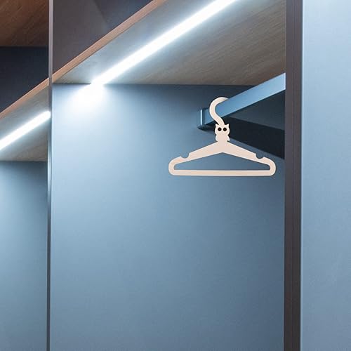 Miniatura 6 de SEWACC 5 perchas de ropa para niños con diseño de búho de dibujos animados para colgar ropa armario guardería