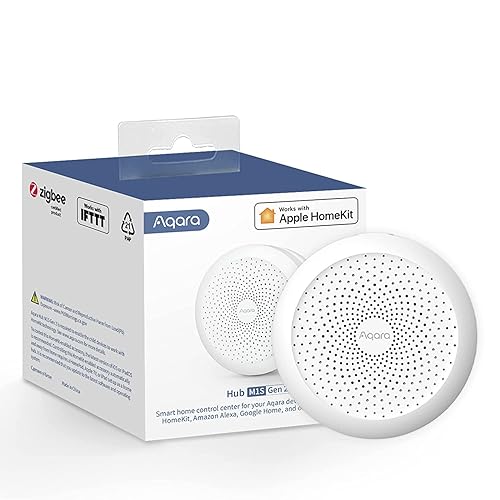 Aqara Hub M1S Gen 2, Smart Home Bridge for Alarm System (2.4 GHz Wi-Fi Required, Not Support Wi-Fi 6), Remote Monitor and Control, Home Automation, Supports Apple HomeKit, Alexa, Google and IFTTT