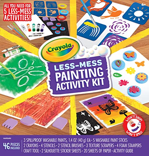 Image of Crayola Less Mess Painting Activity Kit