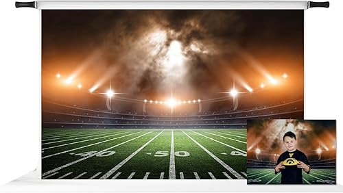 Kate Fondo de fotografía con tema deportivo de 10 x 6.5 pies, fondo de fotografía para estadio de fútbol