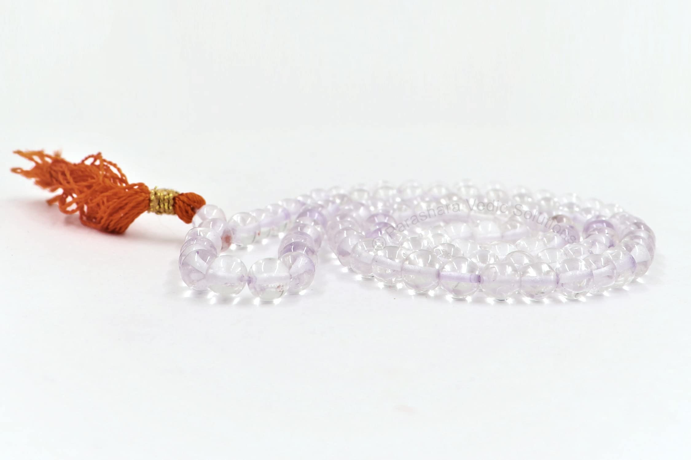 ARKAM Sphatik Mala Certfied/Natural Sphatika Mala/Sphatik mala Original (Size: 7mm, Length: 30 inches, Beads: 108+1) 3