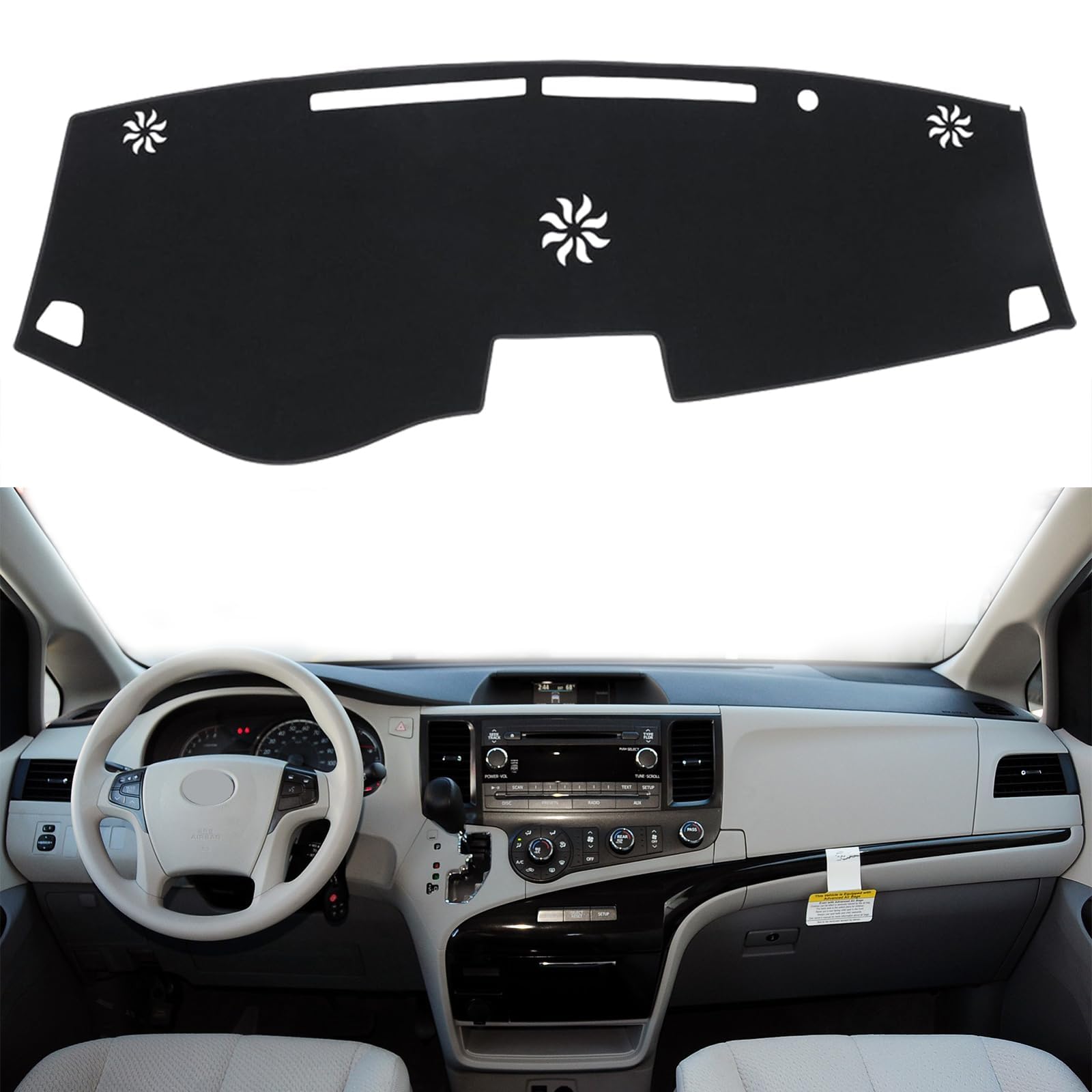 DashMat 2011-14 Toyota Sienna ダッシュマット Amazon.com: BKHZM Car Dash Covers for Toyota Sienna 2011 2012 2013