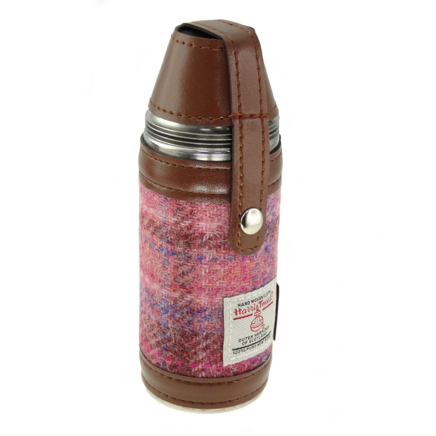 Glen Appin of Scotland Harris Tweed Hunting Flask - Pink COL103