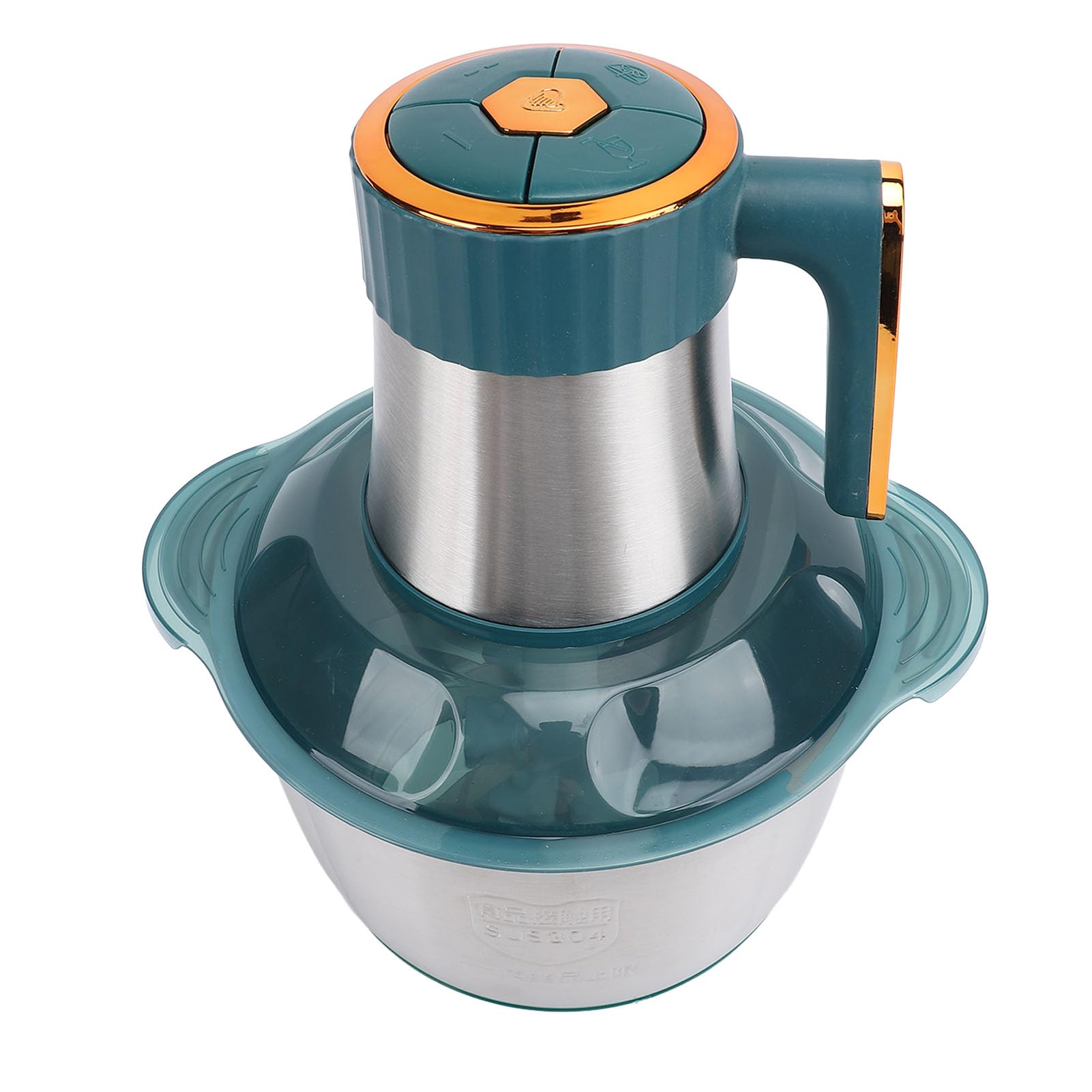 HEEPDD Procesador de Alimentos para Picadora de Carne Eléctrica, Acero Inoxidable SUS de 500 W con 2 Cuchillas, 3 Platos y Capacidad de 5 L para Moler Carne, Verduras y Frutas (Enchufe europeo 220v)
