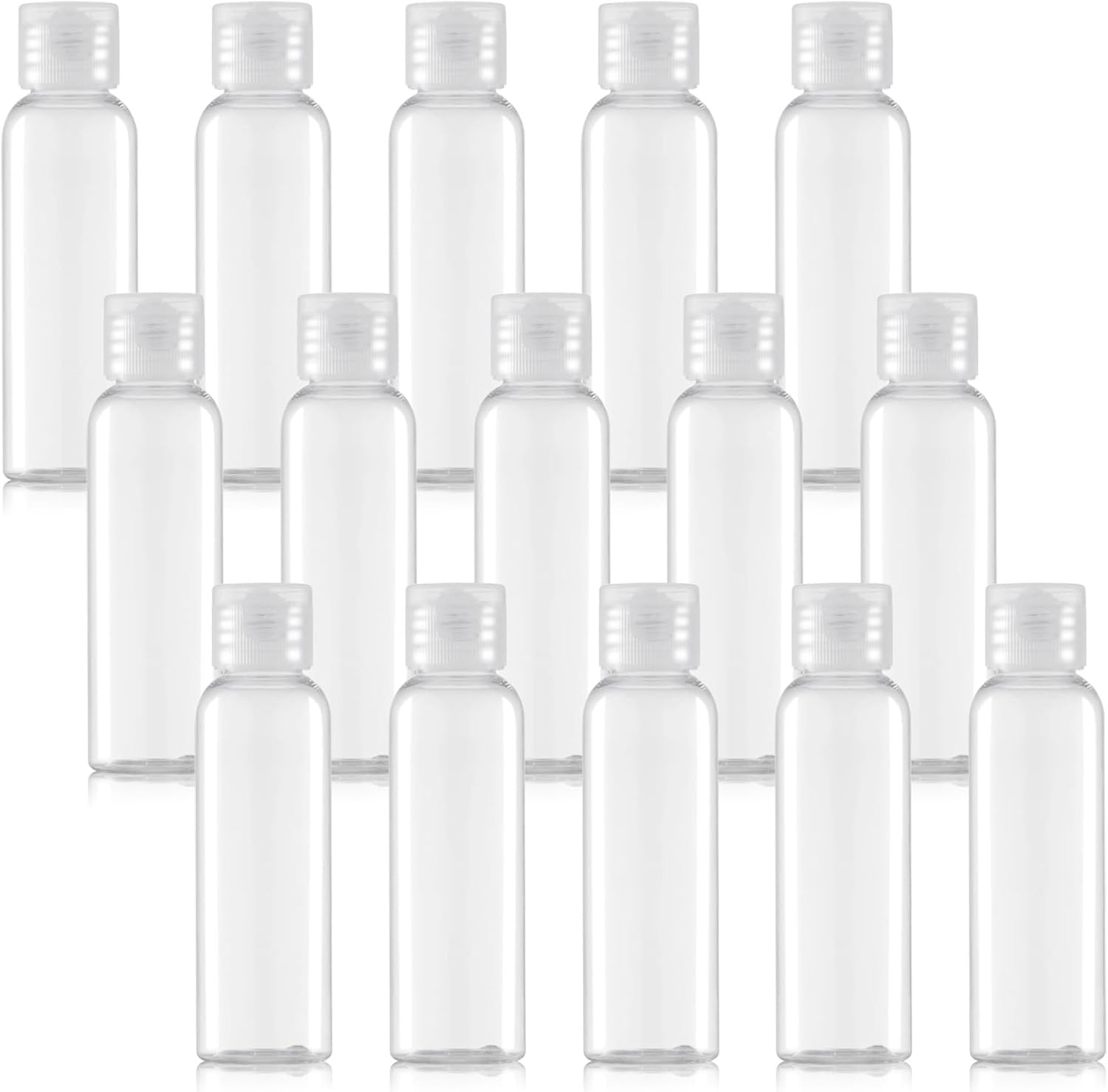 YXC 15PCS Travel Size Plastic Empty LeakProof Toiletry