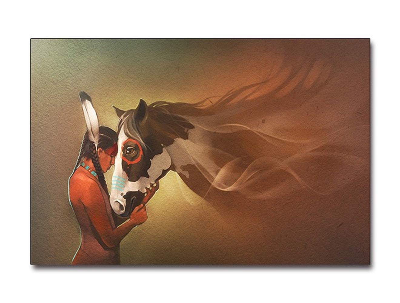 Art mural portrait de fille indienne : transformez vos murs vides en galerie abstraite
